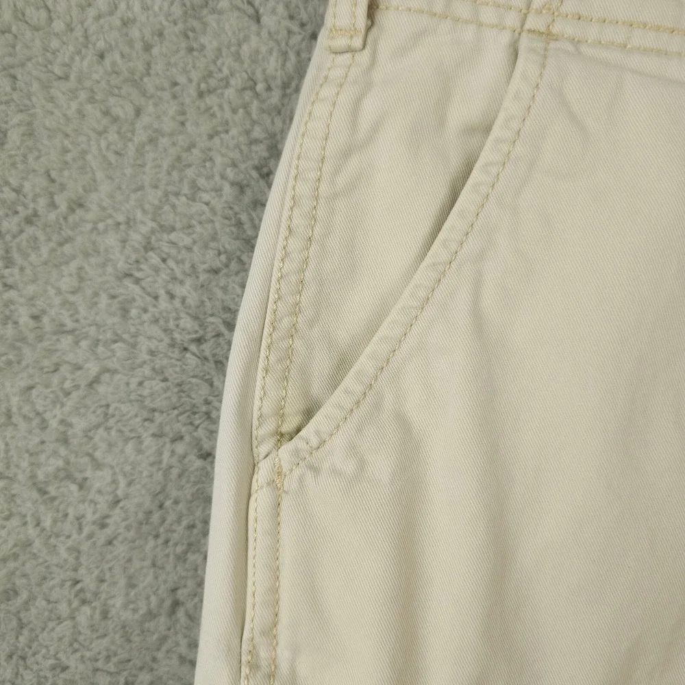 Levis Shorts Mens 38 Khaki Cargo Distressed Stained Workwear Utility Baggy Skate